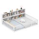 Full Size Montessori Floor Bed with Bookcase