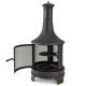 30 Inch Outdoor Fire Pit Chininea with Grill for Garden Backyard BBQ Bonfire Deck and Patio