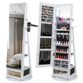 Giantex 360�� Swivel Jewelry Cabinet w/Full-Length Mirror