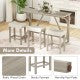4-Piece Bar Table Set with Power Outlet and Upholstered Saddle Seat Stools