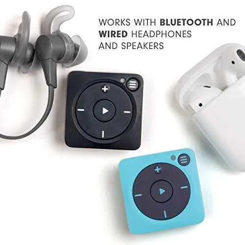 Mighty Vibe Spotify and Amazon Music Player – Bluetooth & Wired Headphones – 1,000+ Song Storage – No Phone Needed – Blue