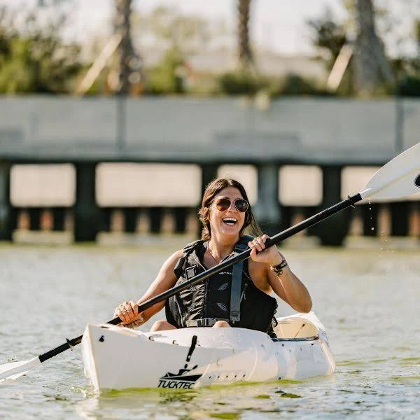 TUCKTEC Folding Kayak | Hard-Shell | 2-Minute Set-Up | Foldable, Portable Kayak Pink