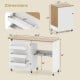 Sewing Machine Table with Charging Station and Lockable Casters