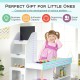 Wooden Kids Supermarket Playset with Cash Register and Shopping Cart