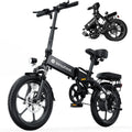Electric Bike for Adults 500W Motor, 20 mph Folding Ebike, 14"/16"/20" Adults Electric Bicycles with Smart Uphill, 280.8Wh Battery, 25 Miles PAS Range, Mini E Bikes for Adults and Teens-isinwheel