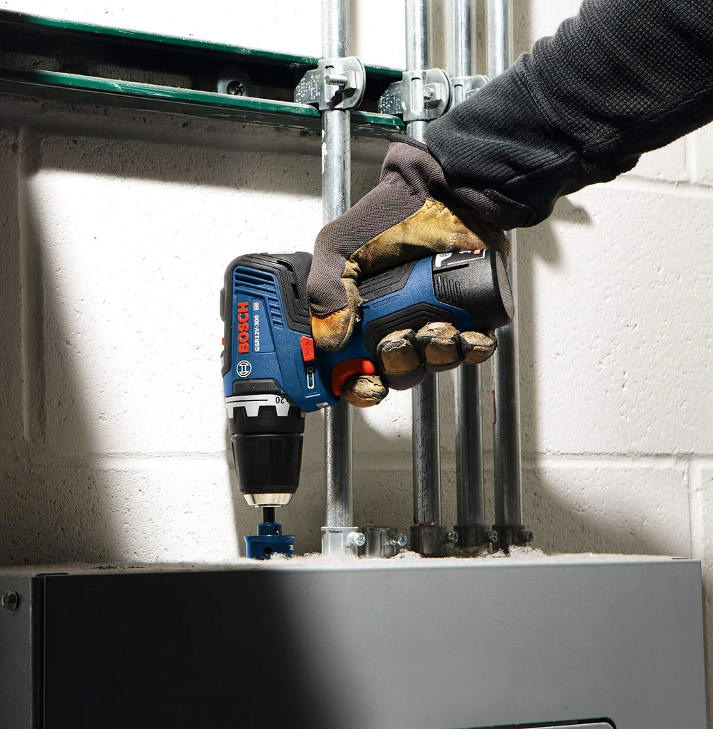 BOSCH CLPK22-120 12V Max Cordless 2-Tool 3/8 in. Drill/Driver and 1/4 in. Impact Driver Combo Kit with 2 Batteries, Charger and Case,Blue