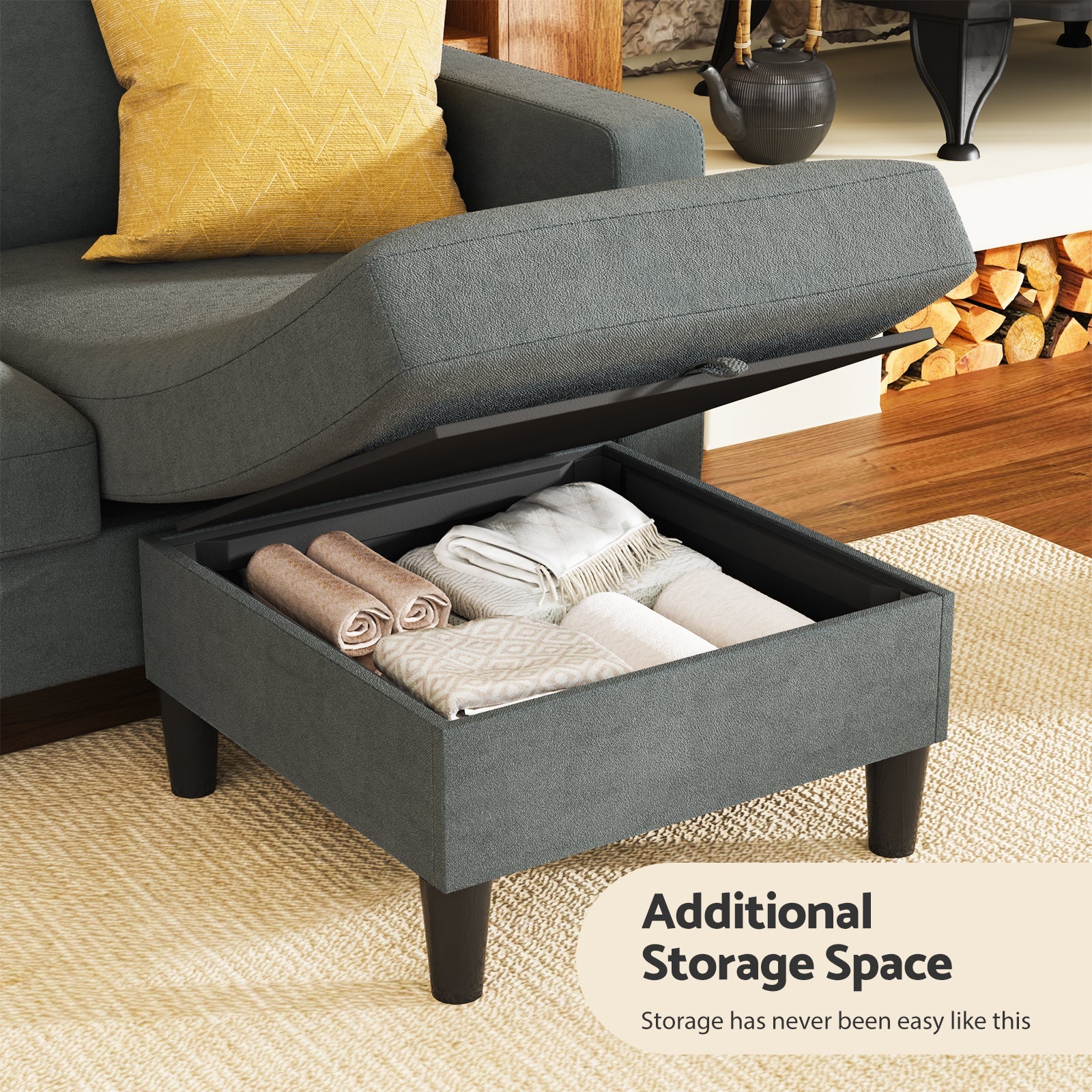 3 Seater Sofa Lounge Set Gery