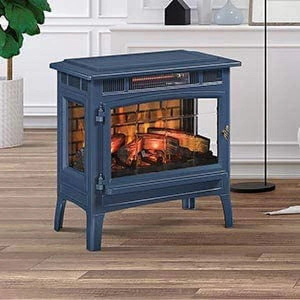 Duraflame 3D 24 W x 23.4 H x 12.9 D 34.1lb Infrared Electric Fireplace Stove - Cream