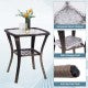 3 Pieces Outdoor Swivel Rocker Set with Small Side Table
