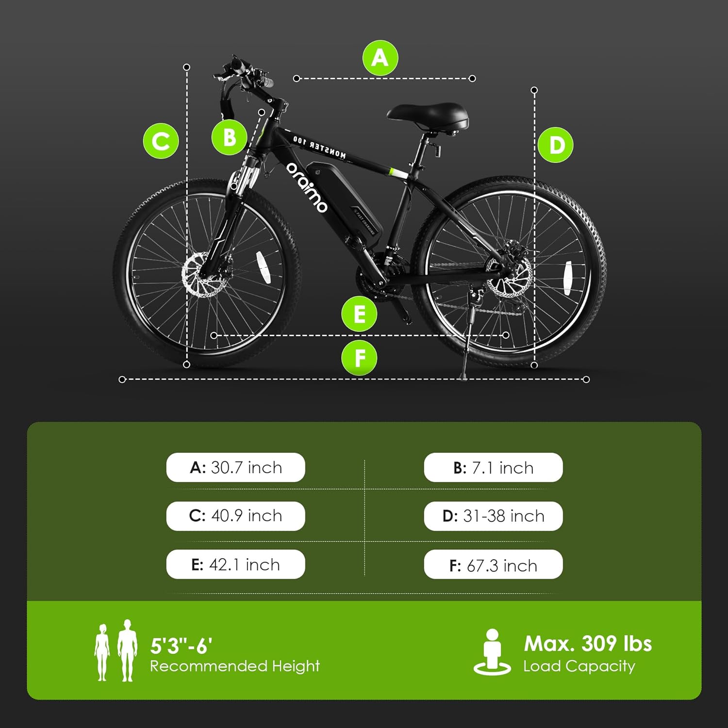 Adult Electric Bike, 350W BAFANG Motor (500W Peak), 4A 3H Fast Charging, 468Wh Li-Ion Battery, 21 Speed Gears, Air Saddle, 45 Miles 20 MPH 26" Mountain Bike Electric Bike, ANSI/CAN/UL2849 Compliant