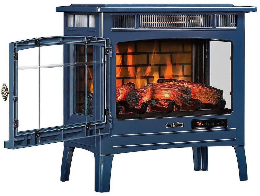 Duraflame 3D 24 W x 23.4 H x 12.9 D 34.1lb Infrared Electric Fireplace Stove - Cream