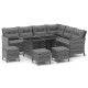 7 Pieces Patio Dining Furniture Set with Soft Cushions and Ottomans