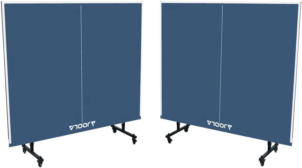 JOOLA Inside Professional MDF Indoor Ping Pong Table with Quick Clamp Table Tennis Net and Post Set - 10 Minute Easy Assembly - Tournament Quality - Foldable with Single Player Playback Mode
