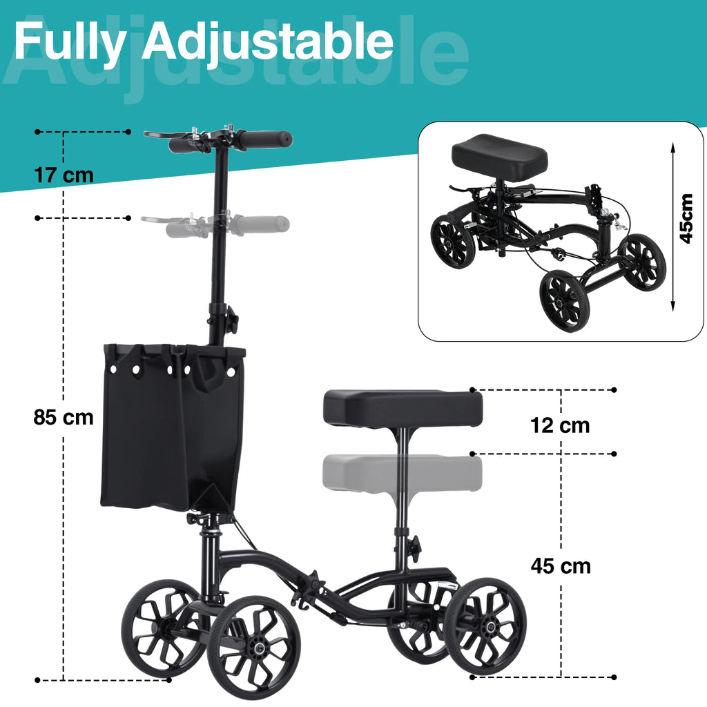 Knee Walker Scooter with 10" Rubber Tires