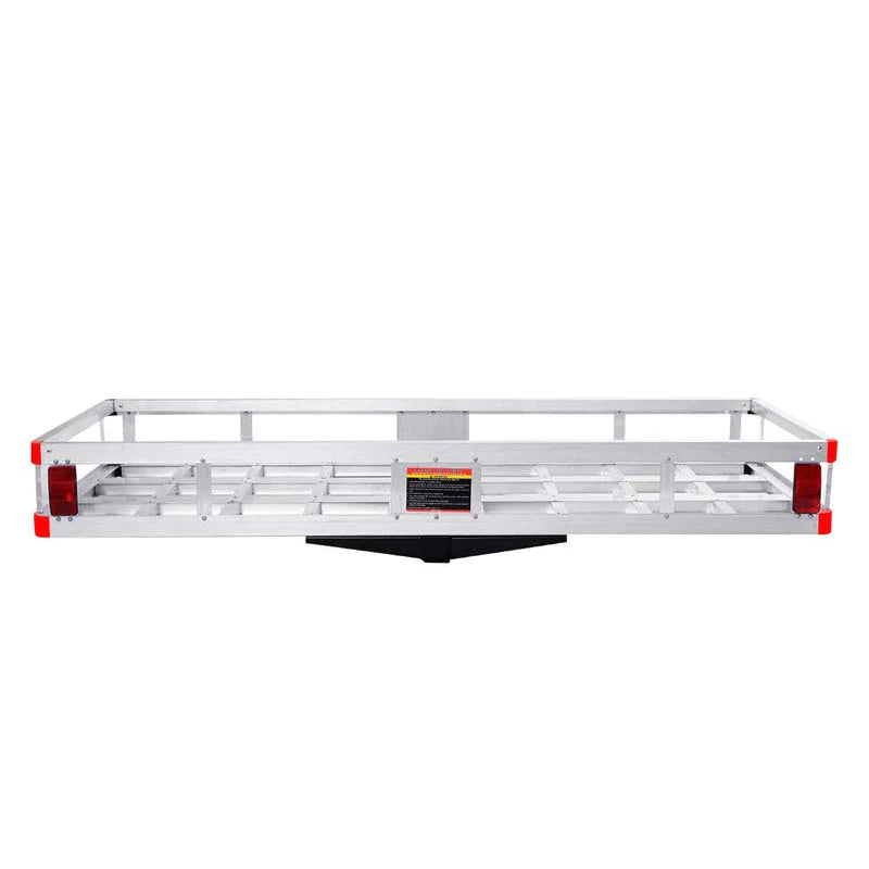 500LBS Capacity Hitch Cargo Carrier Fits 2" Receiver, 60" x 22" x 7" Mount Luggage Rack, Aluminum Trailer Vehicle Cargo Basket for SUV Truck Car