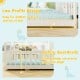 Double Floor Bed for Twins House Beds with Safety Guardrails for 2 Kids