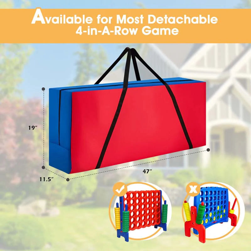 Giant 4-In-A-Row, Jumbo 4-to-Score Giant Game Set with 42 Jumbo Rings & Quick-Release Slider