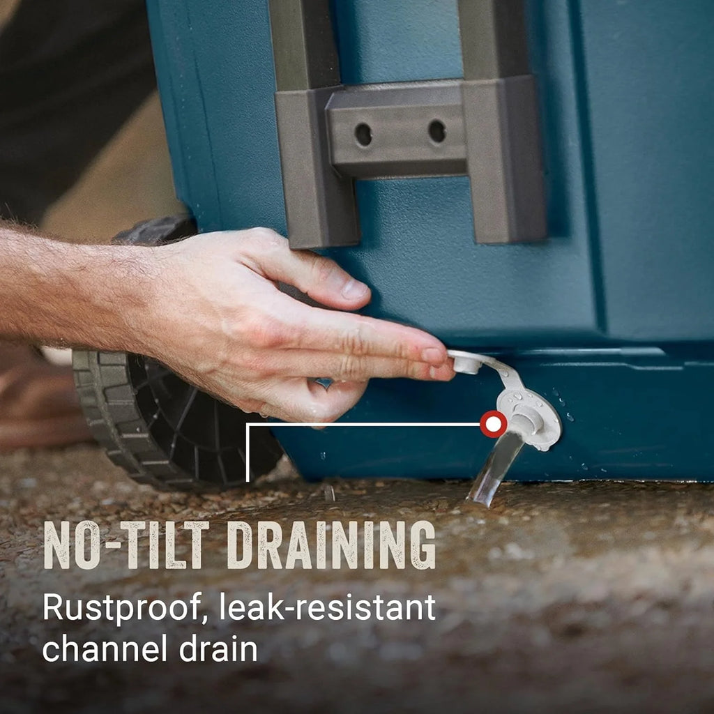 Coleman Classic Series Insulated Portable Wheeled Cooler, Leak-Resistant Outdoor Hard Cooler Keeps Ice up to 5 Days, 100-Quart