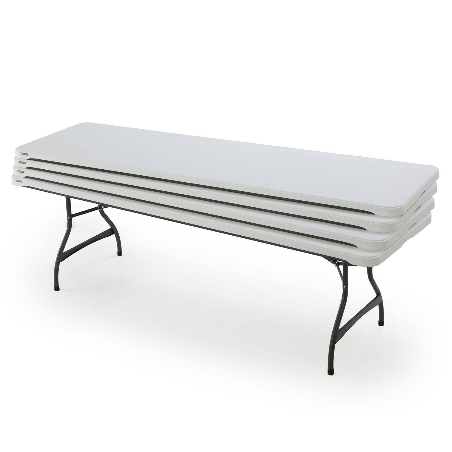 Lifetime 4-Pack Commercial Stacking 8 ft Folding Table ??White (80344)