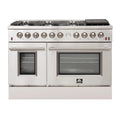 Forno®Alta Qualita 48" Gas Range in Stainless Steel Manual Ignition