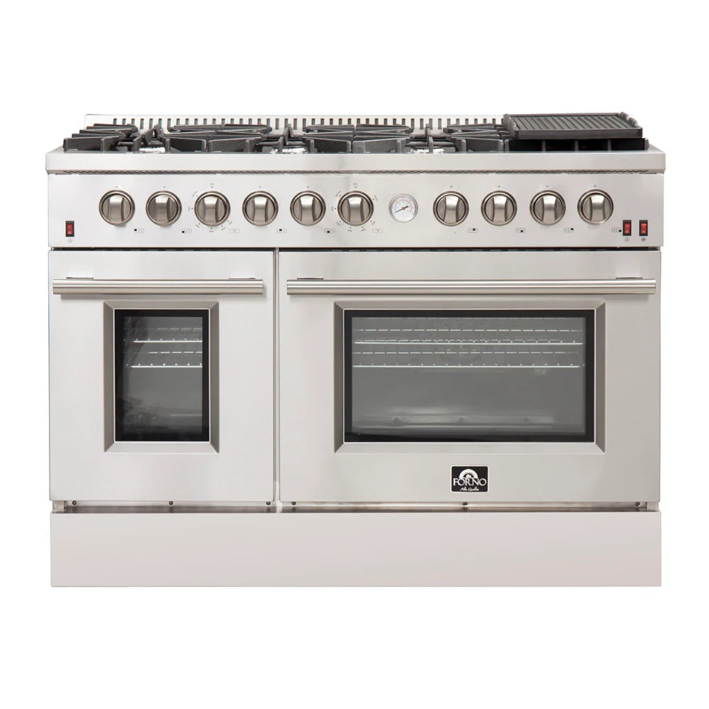 Forno®Alta Qualita 48" Gas Range in Stainless Steel Manual Ignition