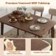 5-Piece Dining Table Set for 4 with Rubber Wood Frame and Padded Set