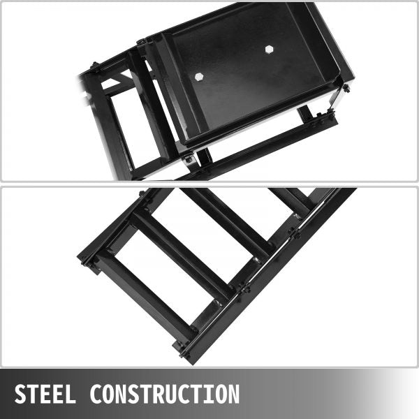 Hydraulic Car Rampshydraulic Vertical Ramps 5t/11000lb Low Profile 1-pair Black
