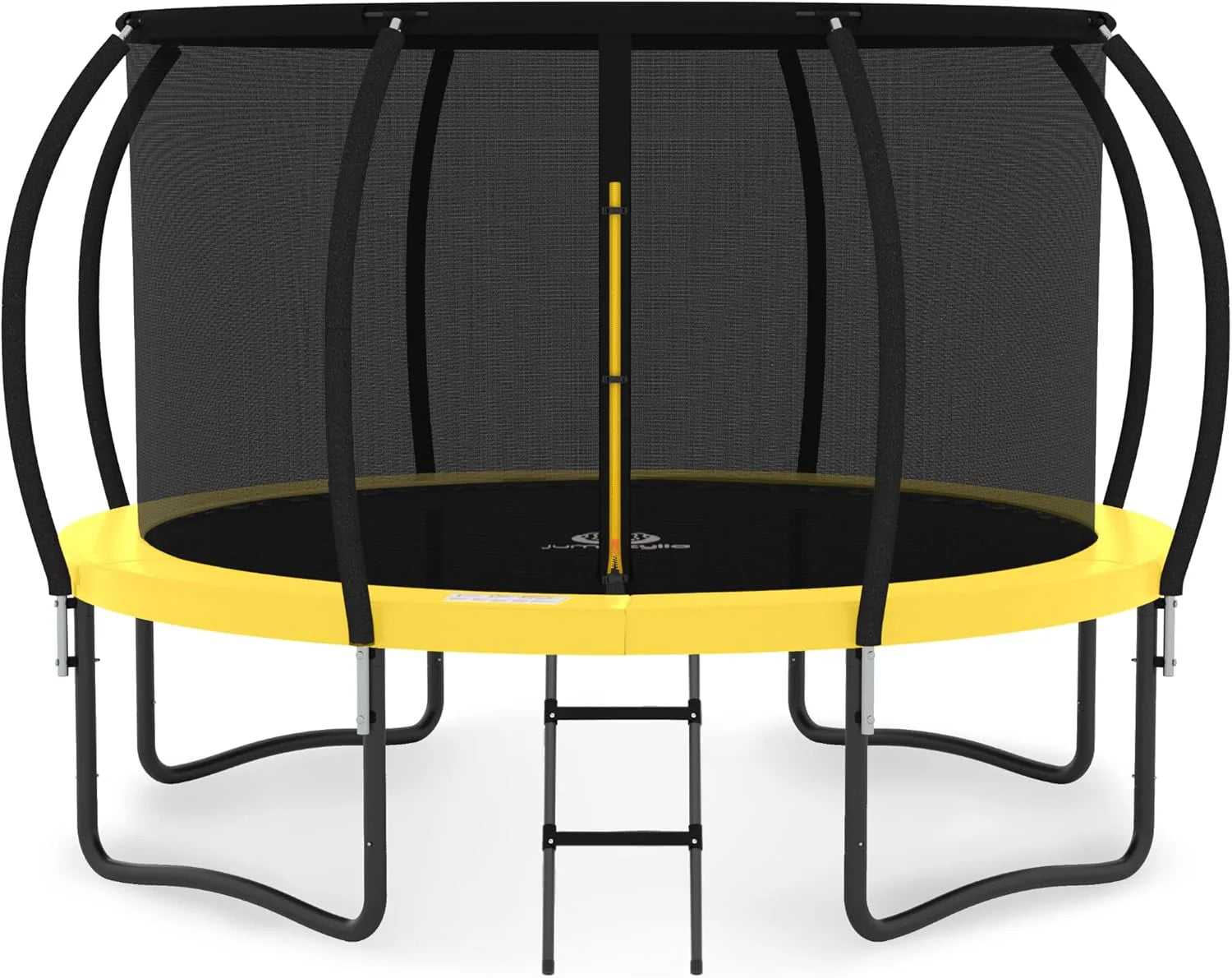 JUMPZYLLA Trampoline 8FT 10FT 12FT 14FT 15FT 16FT Trampoline with Enclosure - Recreational Trampolines with Ladder and AntiRust Coating, ASTM Approval Outdoor Trampoline for Kids
