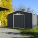 11 x 8 Feet Metal Storage Shed for Garden and Tools with 2 Lockable Sliding Doors
