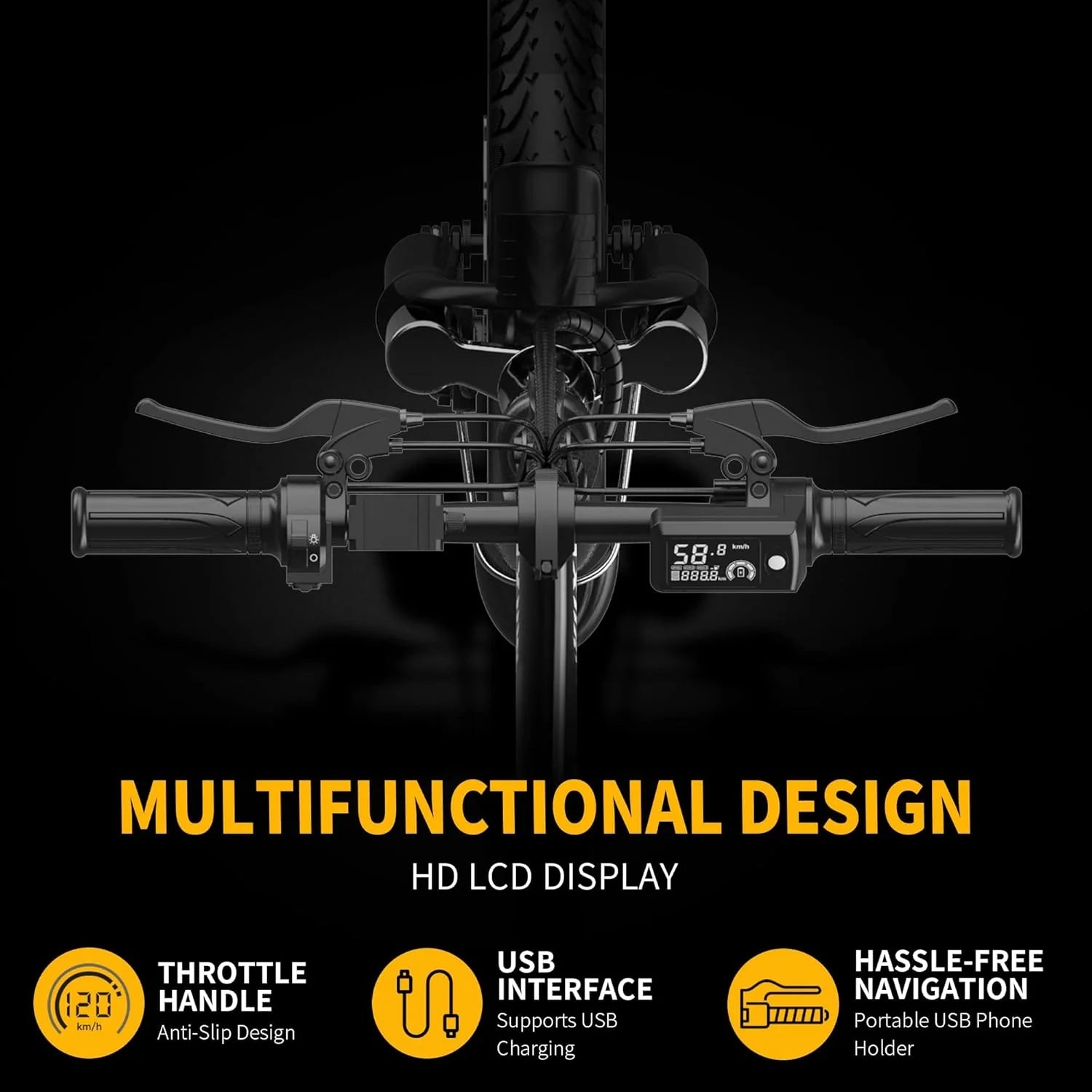 Ebikes for Adults, 400W Motor 22MPH Max Speed, 14�� Tire, 48V 15AH Removable Battery for Electric Bike, Multi-Shock Absorption, City Commuter, Foldable Adult Electric Bicycles