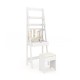 Vanity Desk Set with Flip Top Mirror, Hidden Storage Compartments and Cushioned Stool