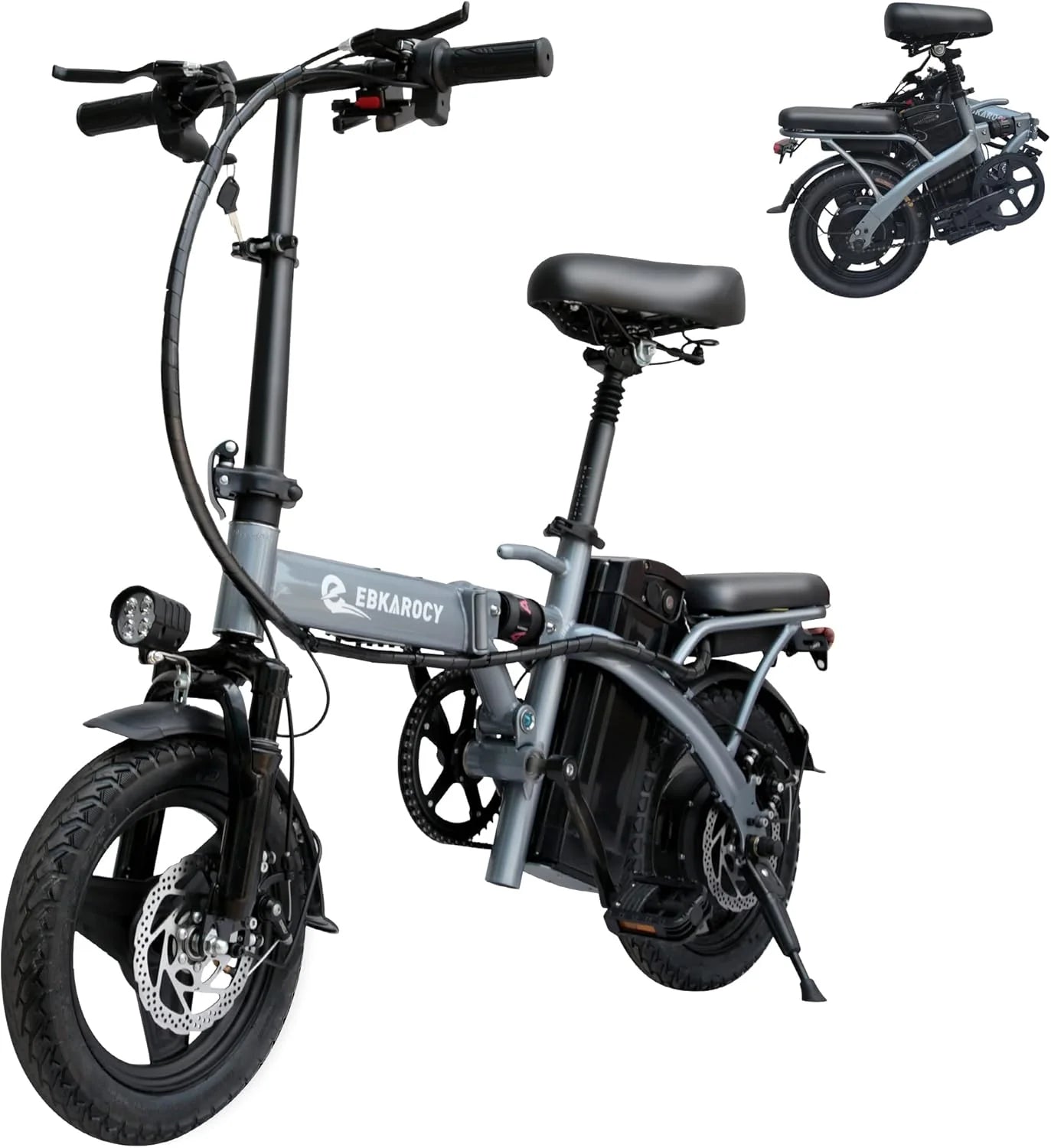 Ebikes for Adults, 400W Motor 22MPH Max Speed, 14�� Tire, 48V 15AH Removable Battery for Electric Bike, Multi-Shock Absorption, City Commuter, Foldable Adult Electric Bicycles