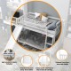 Twin Over Twin Bunk Wooden Low Bed with Slide Ladder for Kids